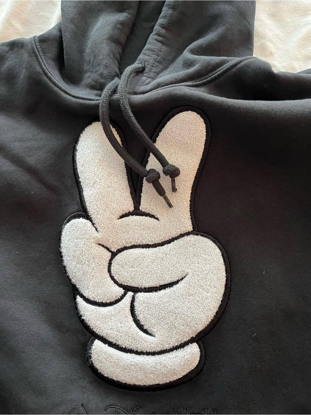Walt Disney World Mickey Mouse Peace Sign Hooded Sweatshirt SZ XL - Picture 3 of 8